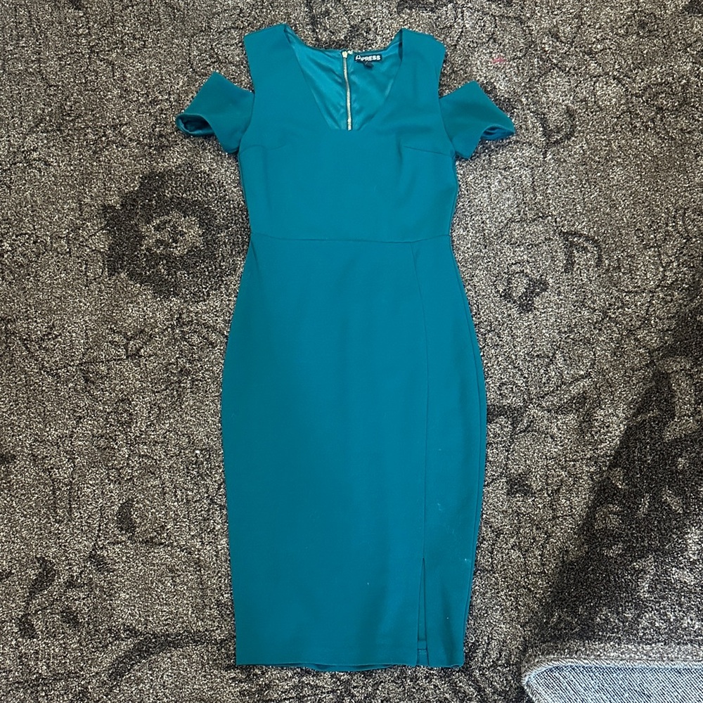 Express Teal Midi Dress